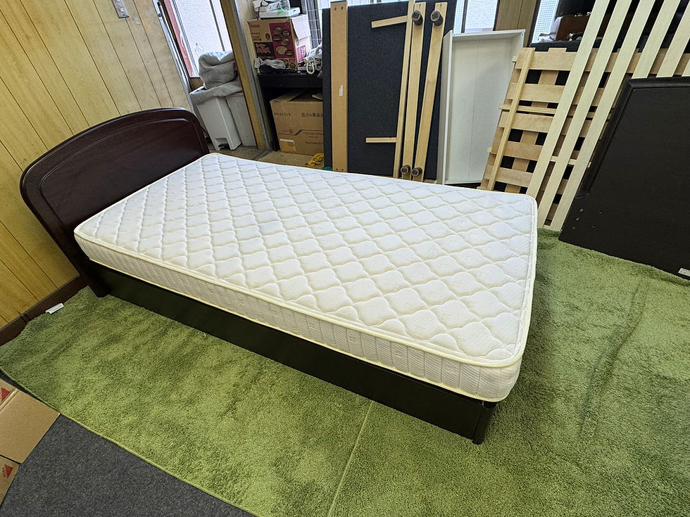 サムネイル： (3400W2)*シングルベッドマットレス付　引き出し有 - Single Bed W/Mattress Drawers