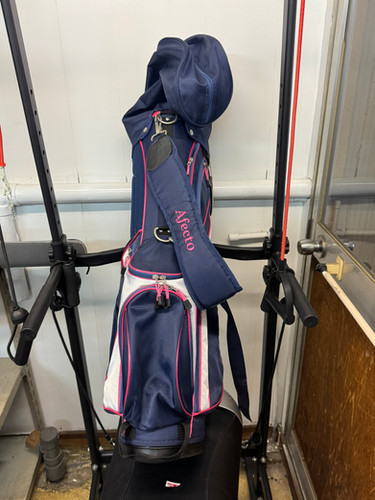 3986W3)*Afecto キャディバッグ ネイビー ピンク - GOLF BAG