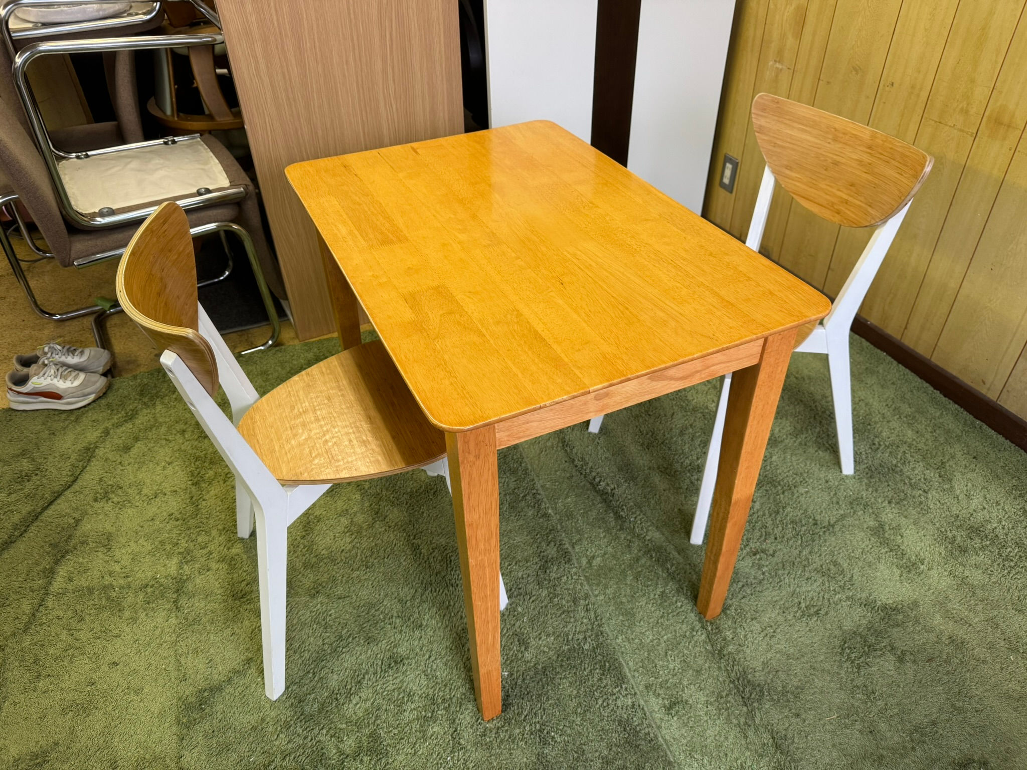 (4475W2)*ダイニングテーブルセット 椅子二個 - DINING TABLE 2 CHAIRS