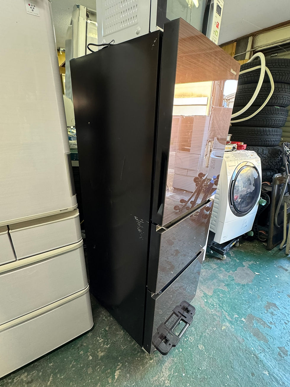 Miniatura: (4313W3)* Hisense ハイセンス 冷蔵庫  3ドア 282L  HR-G2801BR 2020年製 -FRIDGE HISENSE 282L
