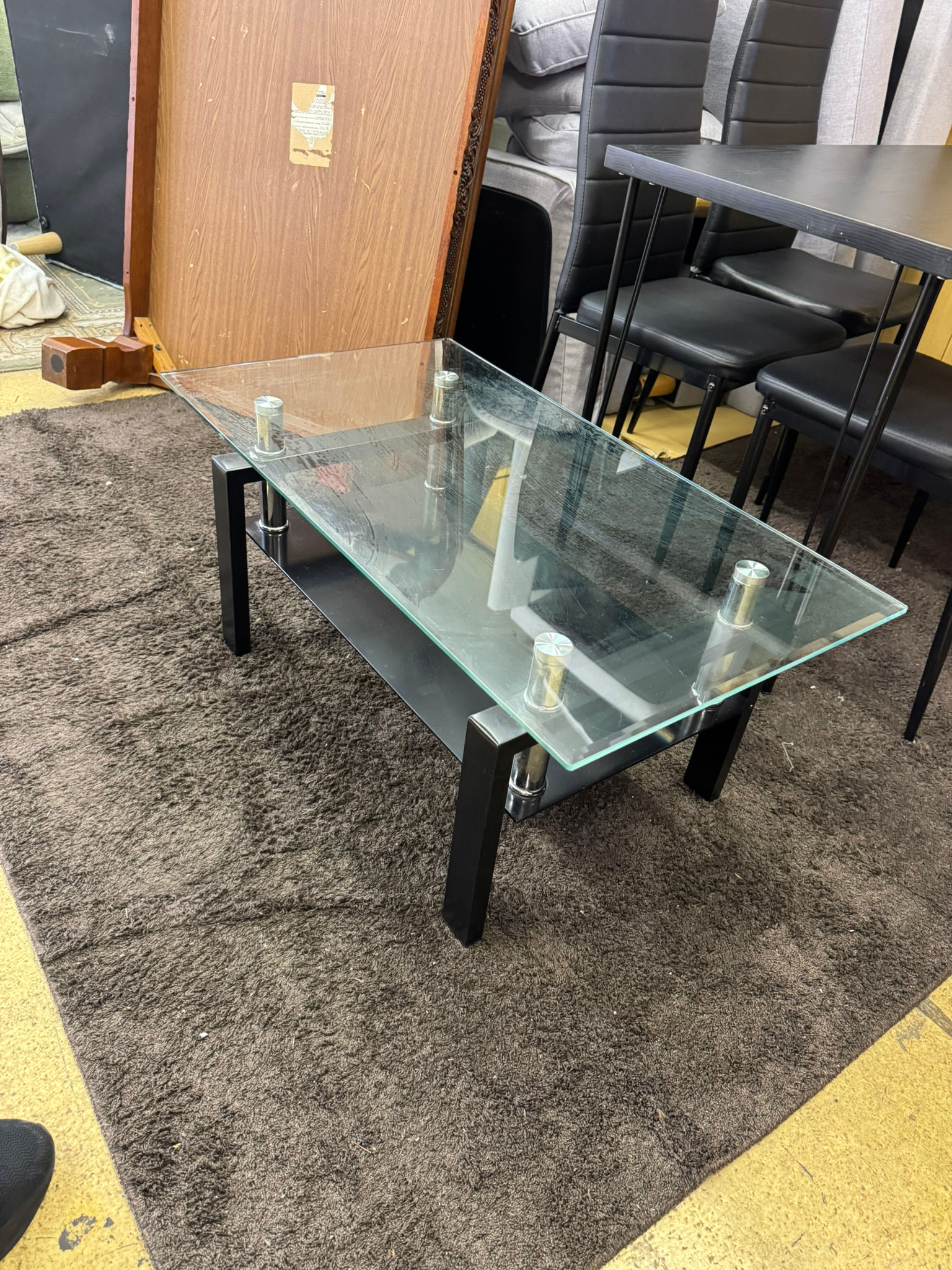 (4521W2)*TEMPERED GLASS ガラステーブル, ローテーブル、センターテーブル - LOW TABLE, CENTER TABLE
