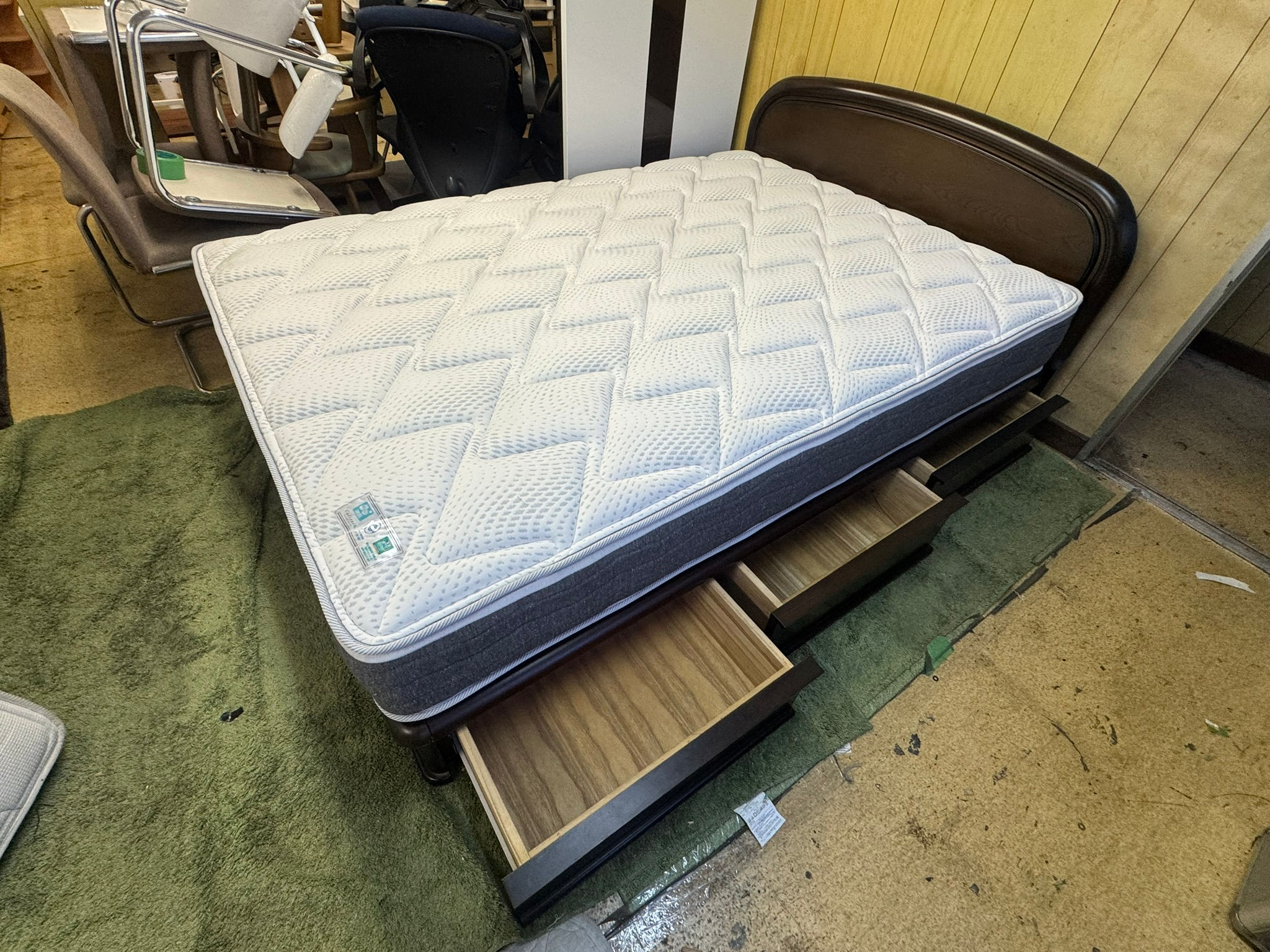 (4530W2)*FRANCEBED　ダブルベッドマットレス付 引き出し有り - DOUBLE BED W/MATTRESS FRANCEBED