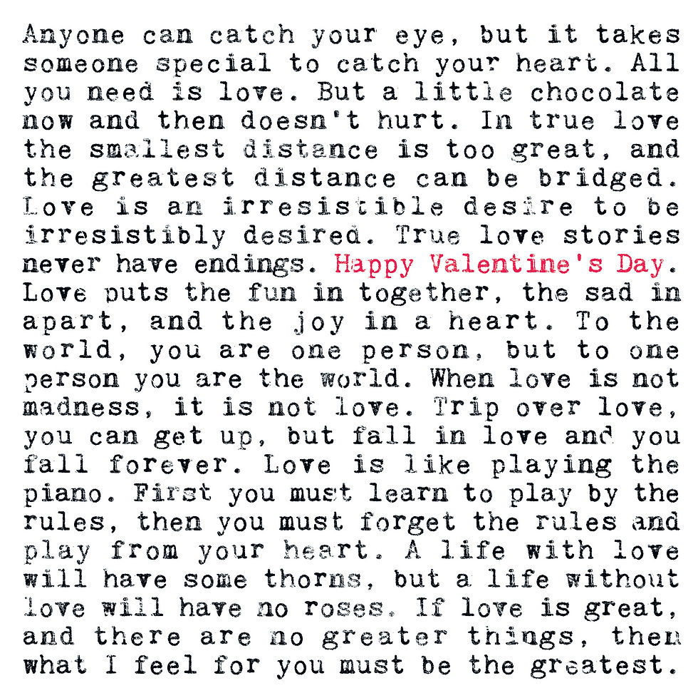 Thumbnail: Valentine's Day Card with Romantic Quotes