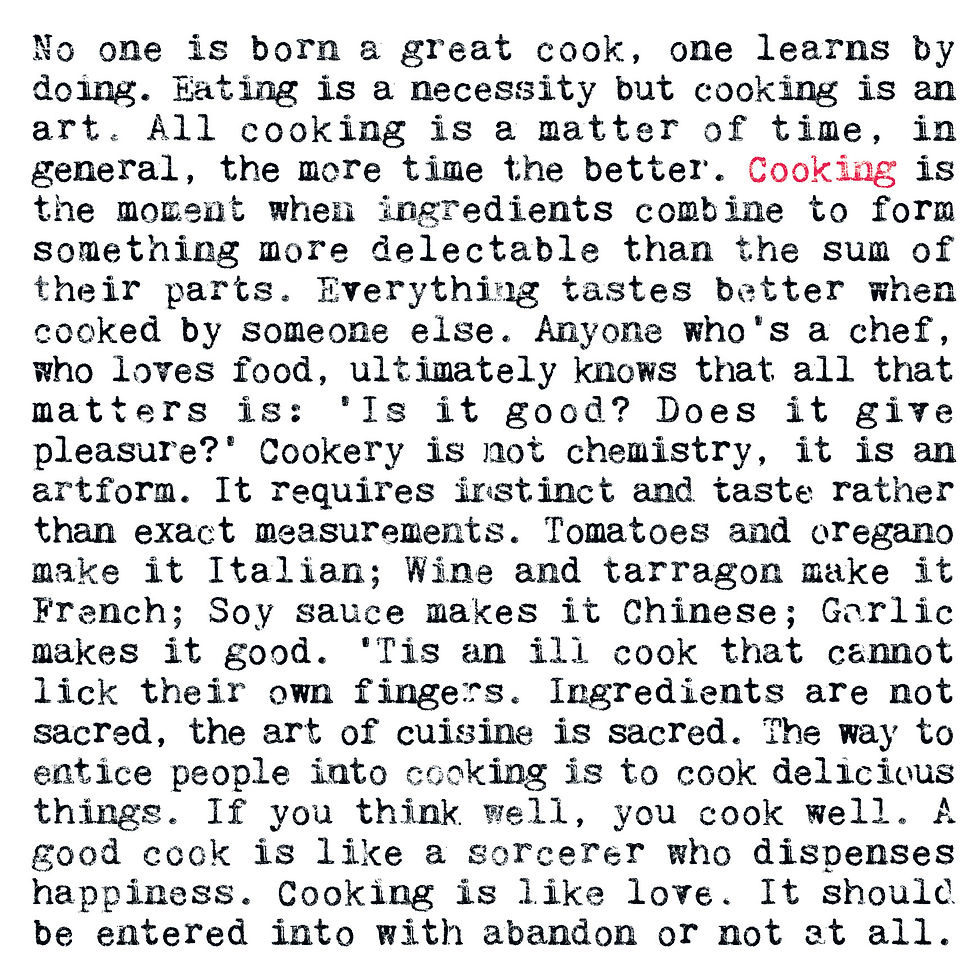 Thumbnail: Cooking Quotes Card for Foodies and Chefs