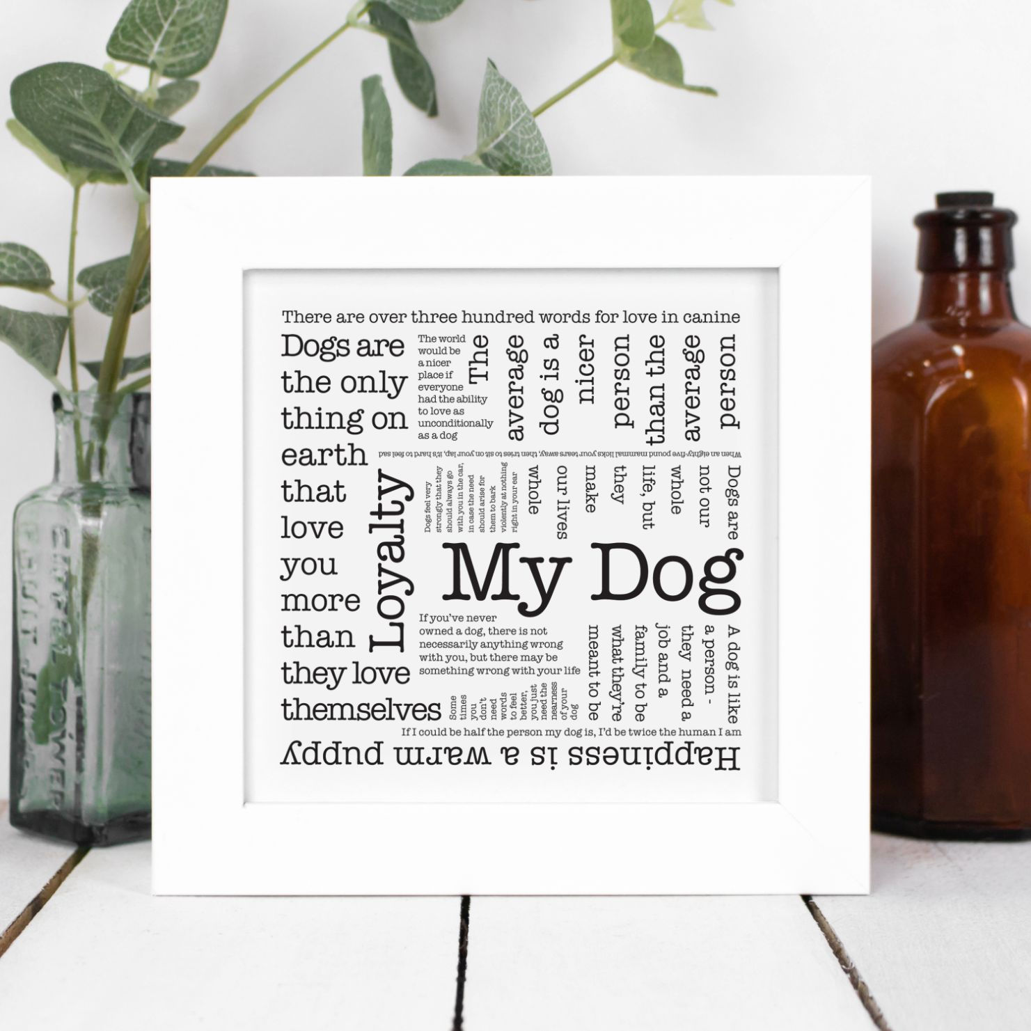 My Dog Mini Framed Print