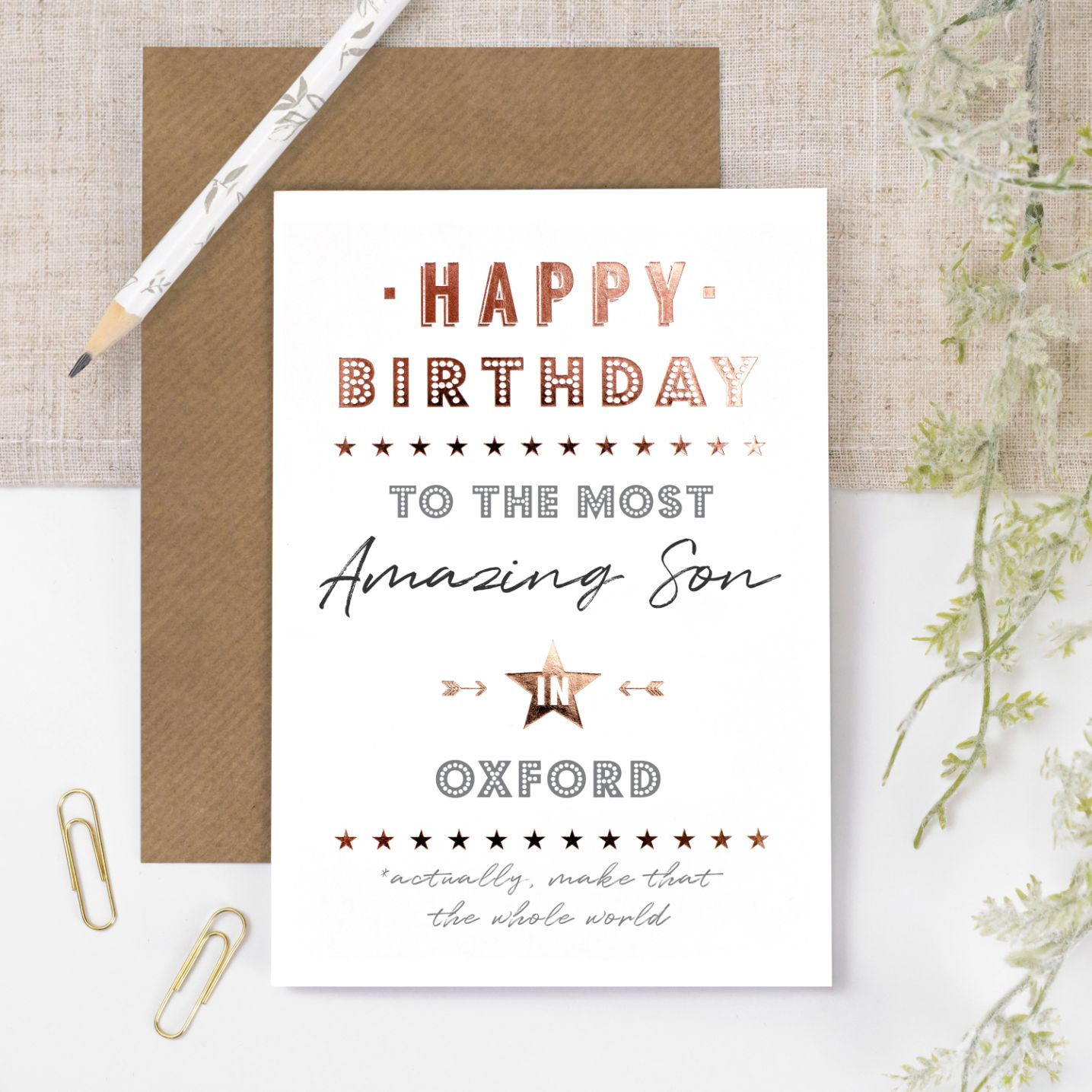 Personalised Birthday Card for Son