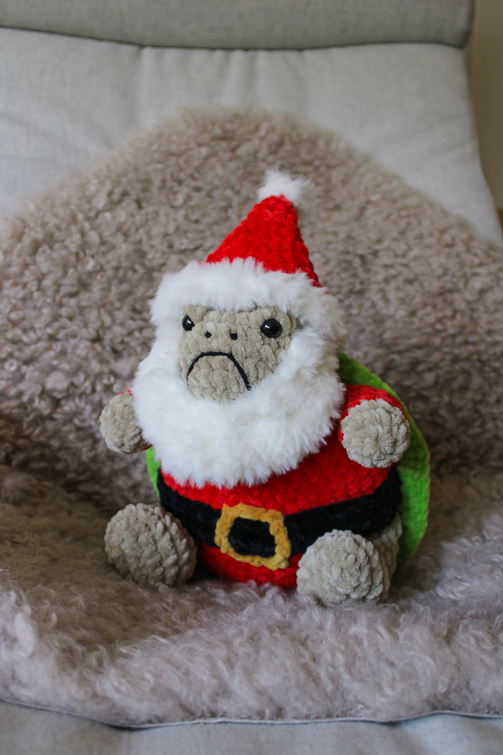 Thumbnail: 11" Grumpy Christmas Turtle