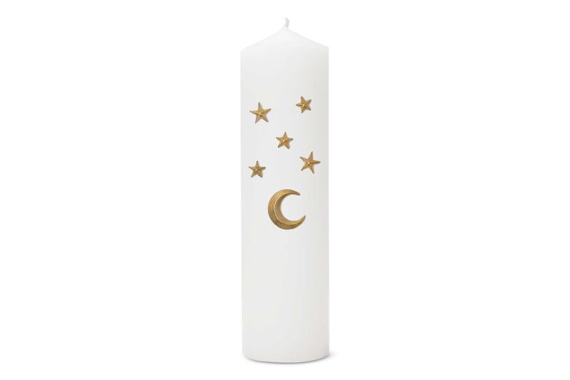 Bijou pour bougie - Lune et Etoiles