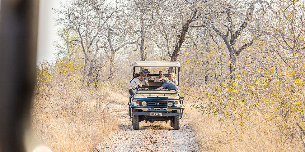 Bushwise students on a game drive on a winter’s day.