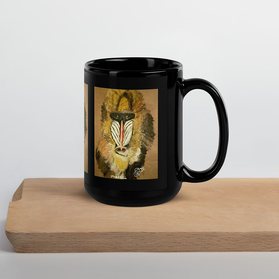 Thumbnail: Mandrill Black Glossy Mug