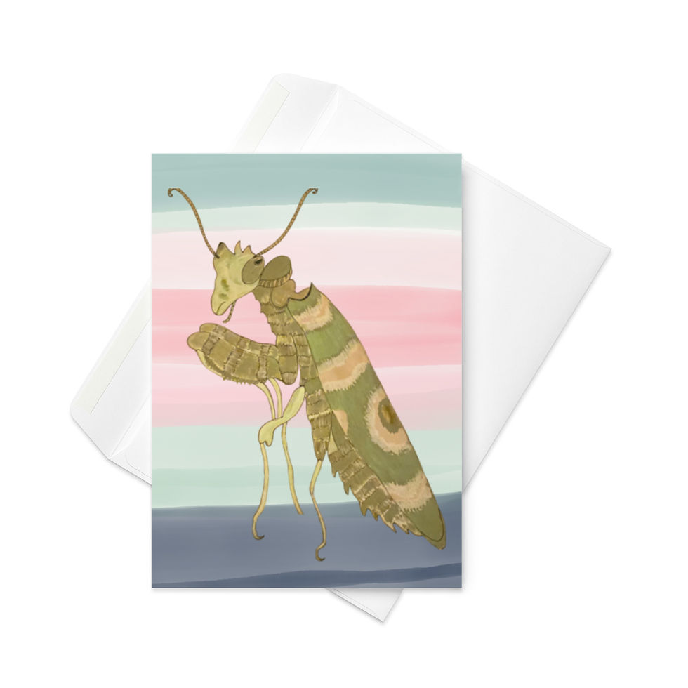 Thumbnail: Orchid Mantis Blank Greeting card