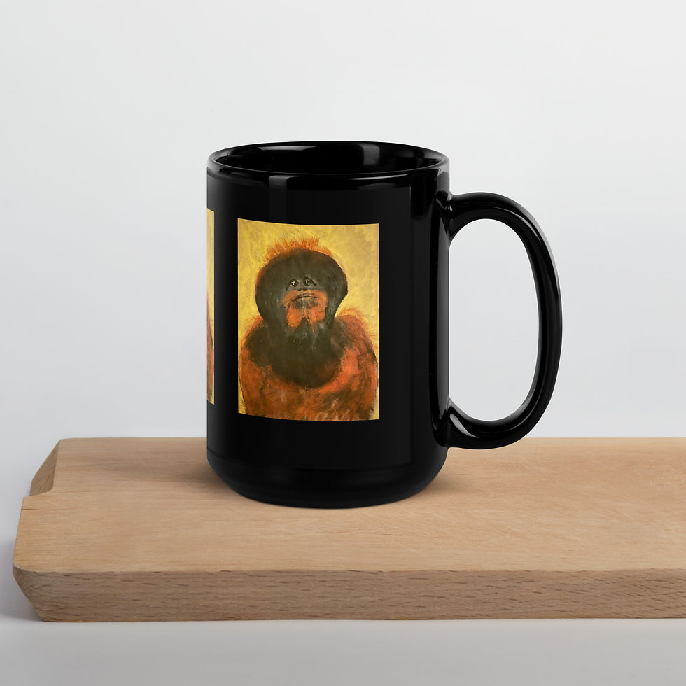 Thumbnail: Orangutan Black Glossy Mug