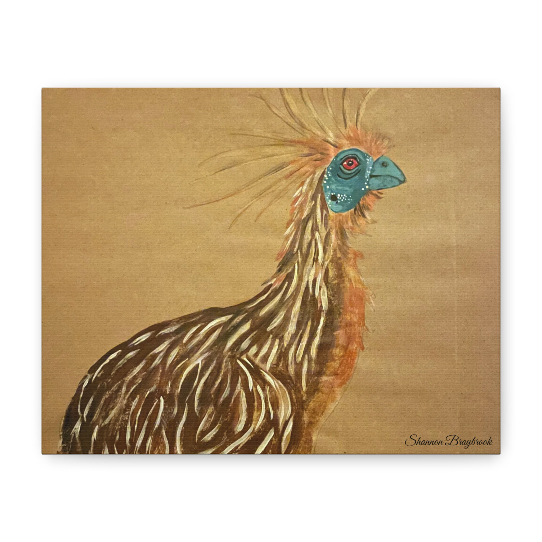 Hoatzin 8" x 10" Matte Canvas Art