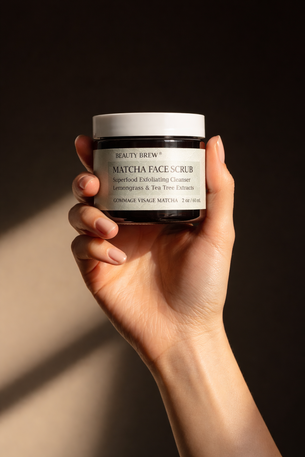 MATCHA & TEA TREE FACE SCRUB beauty brew 3