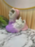 Gradient pink and purple kids sneakers