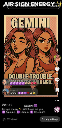 Air Sign Energy Social Media