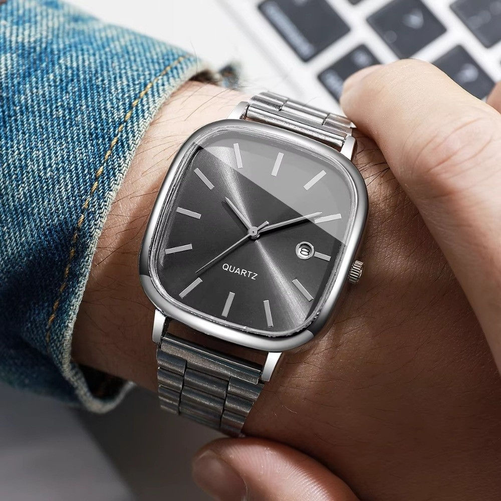 Relógio Masculino Casio Quadrado Aço Inox