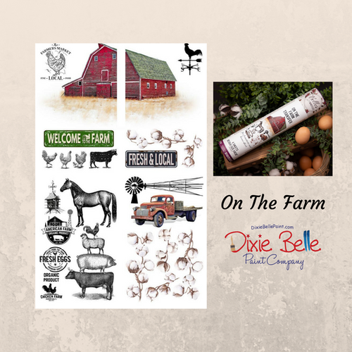On the Farm Dixie Belle Rub On Transfer Red Barn Boutique