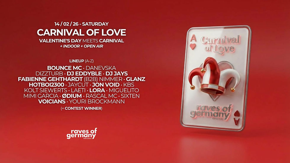  CARNIVAL OF LOVE in Ehrenfeld // Open Air + Indoor