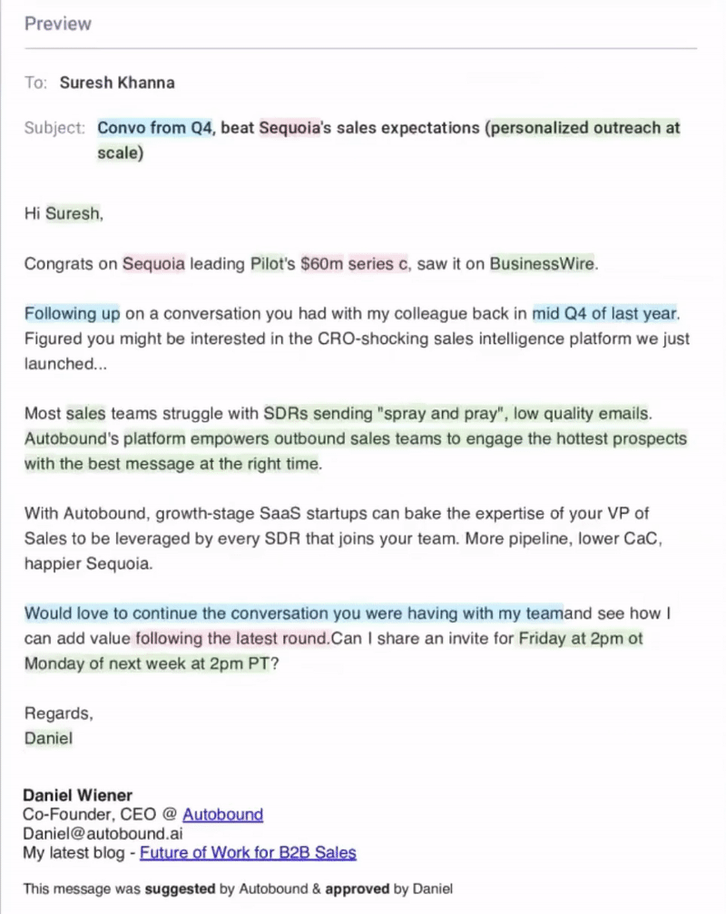 Persona, trigger, logic specific email s