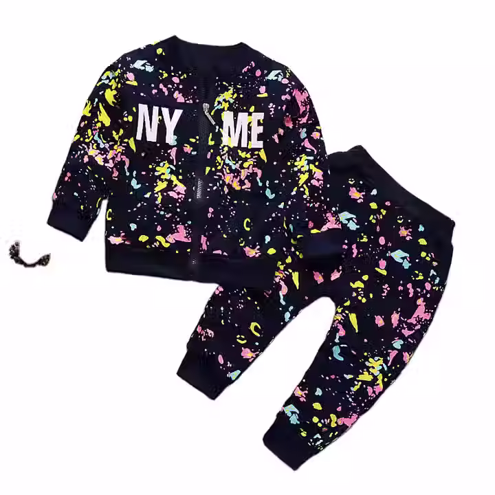 Graphic Print Sweatshirt and Joggers Track Set