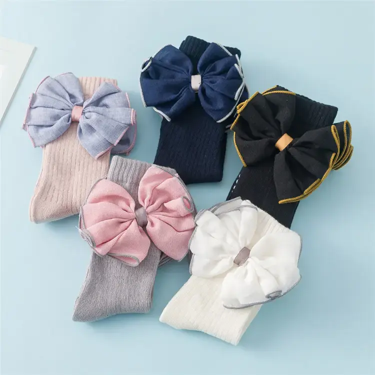 Thumbnail: Girls’ Embellished Ribbed Socks