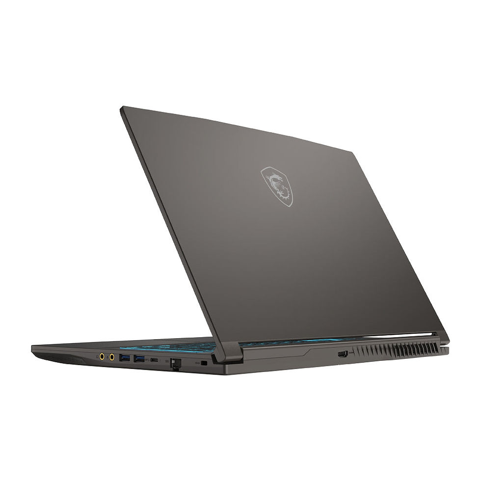 Thumbnail: Side-view shot showcasing the 1.86kg lightweight and 21.7mm slim chassis of the MSI Thin 15