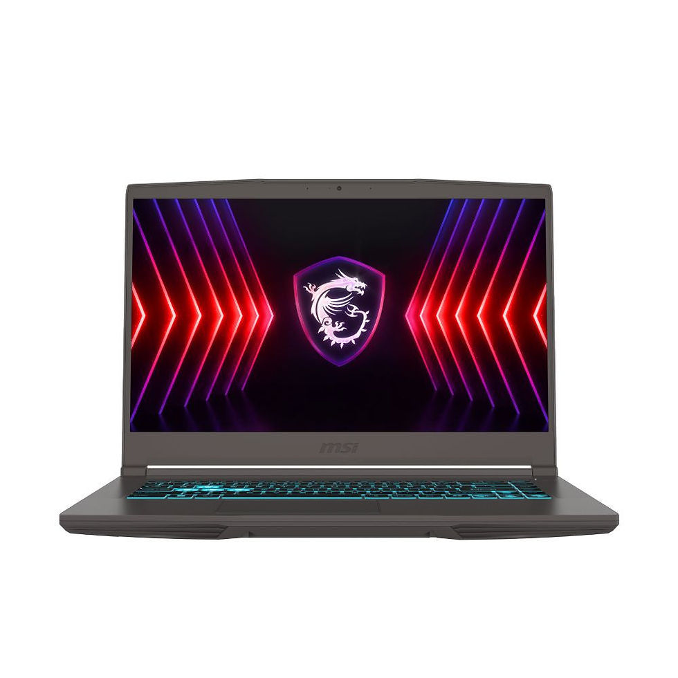 MSI Thin 15 B13UC-3215MY gaming laptop with 15.6-inch Full HD 144Hz display and slim black chassis