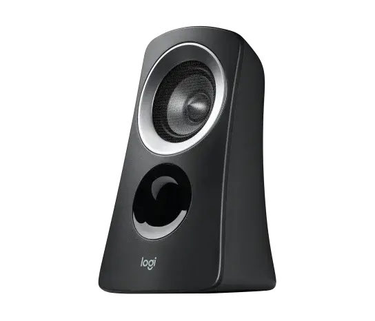 Thumbnail: Black Logitech Z313 desktop speaker set