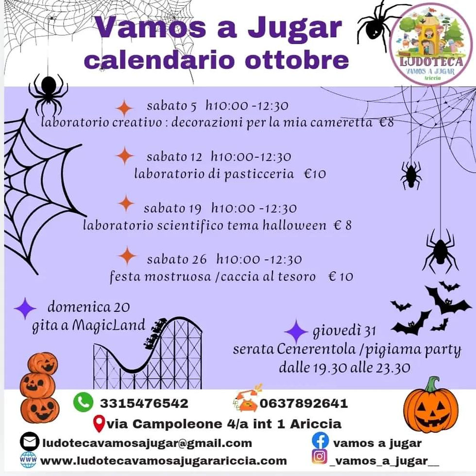 Calendario Ottobre