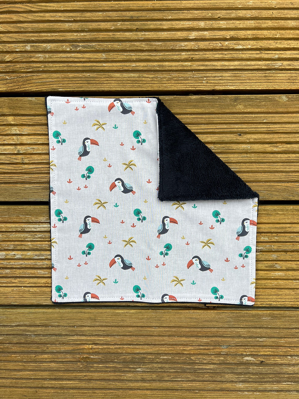 Miniature : Serviette de table doublée éponge (à l'unité) - motif enfant
