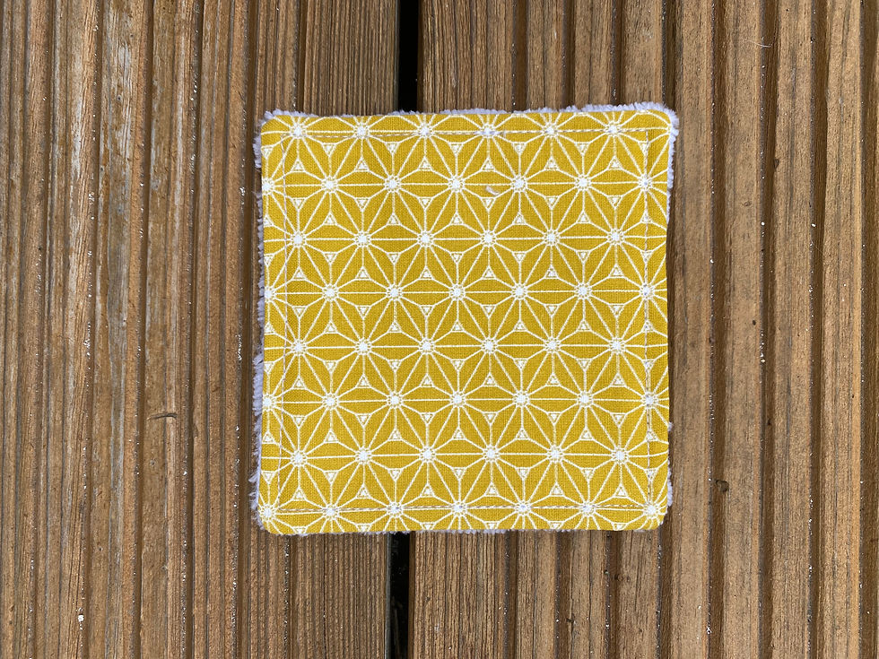Miniature : Lingettes lavables doublées éponge (en lot de 5 ou 10) - motifs adultes surprise
