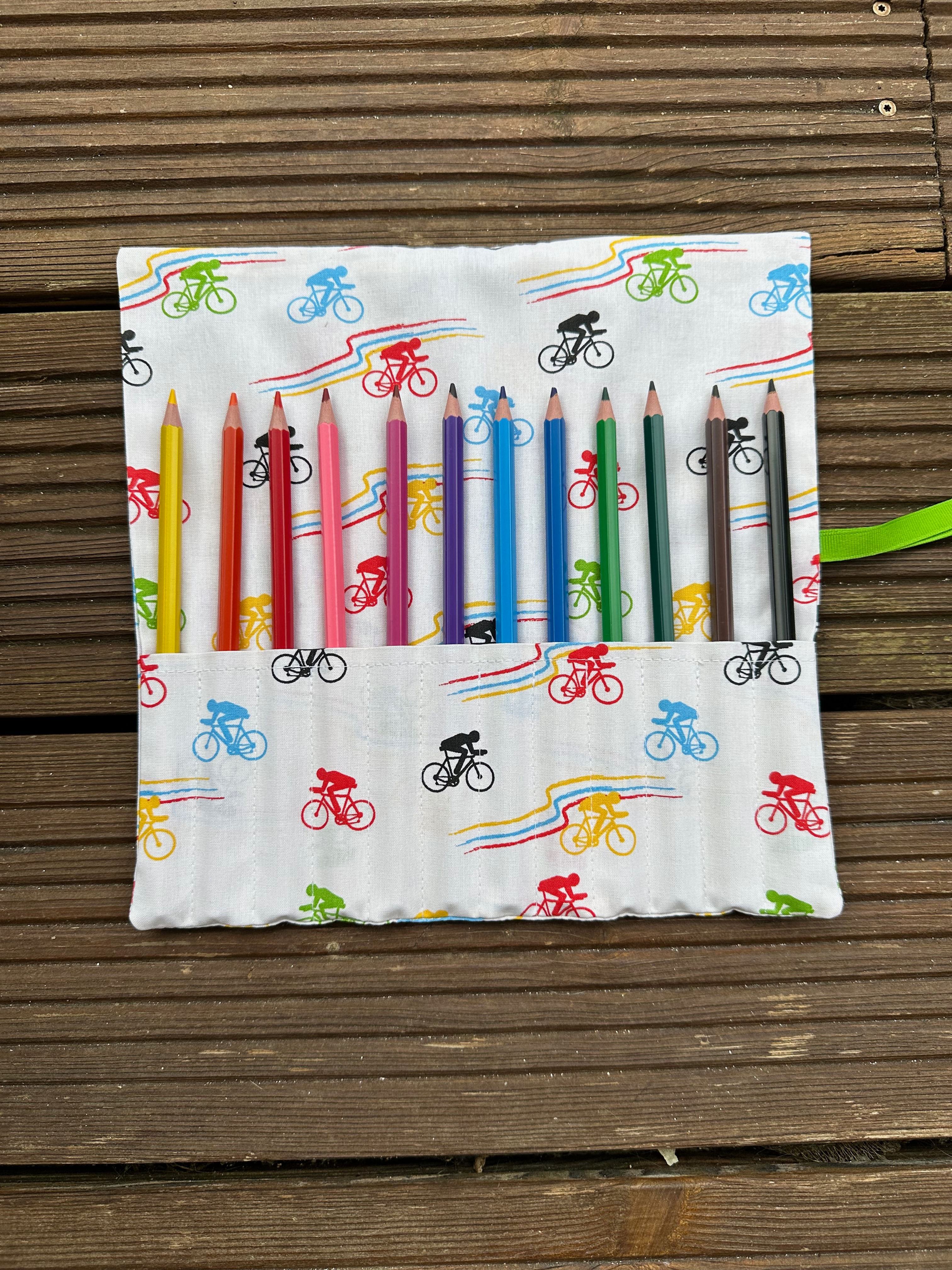 Trousse à rouler vélo (à l'unité) - pour crayons de couleurs