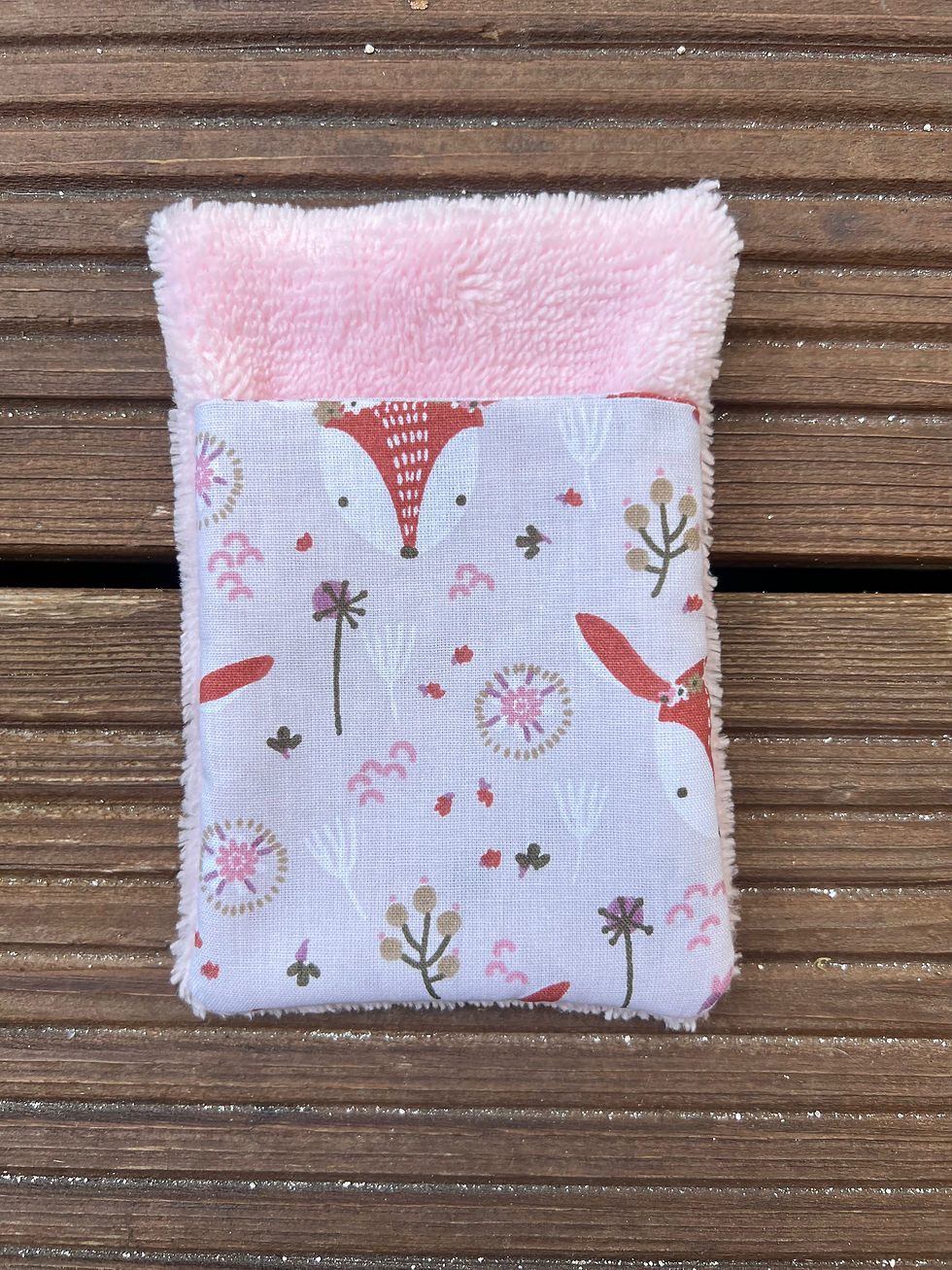 Miniature : Débarbouillette / Gant de toilette doublé éponge (à l'unité)