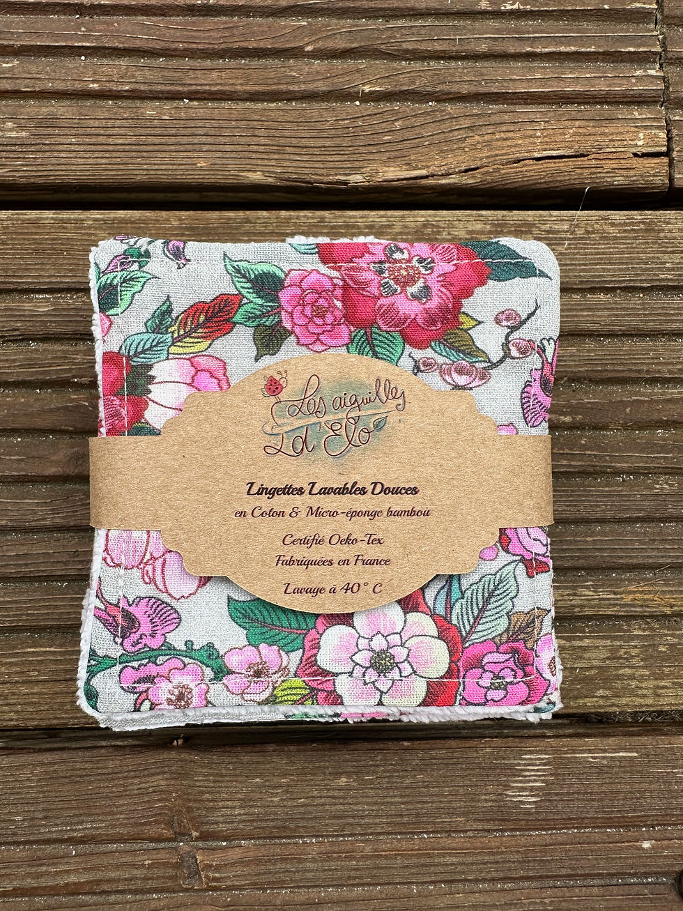 Miniature : Lingettes lavables doublées éponges adulte (lot de 10)