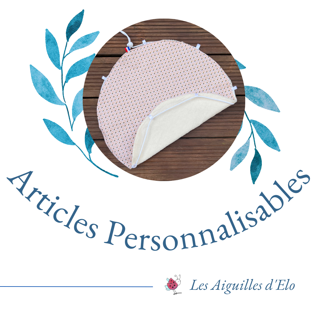 Tapis / Sac de piscine : les pieds au sec ! Taille L tissus personnalisés