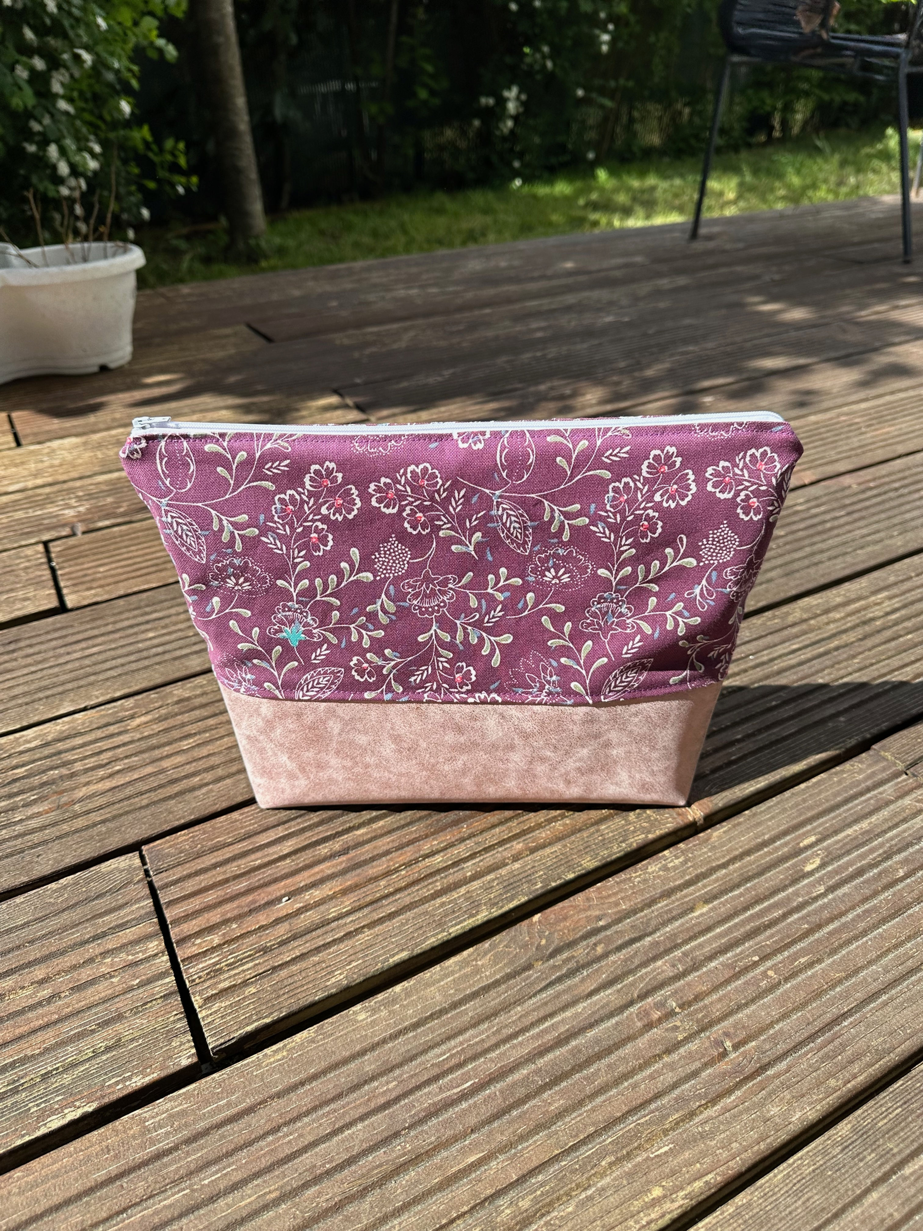 Moyenne Trousse Multifonctions Indienne Floral avec fermeture éclair