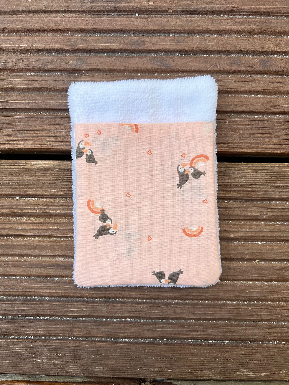 Miniature : Débarbouillette / Gant de toilette doublé éponge (à l'unité)