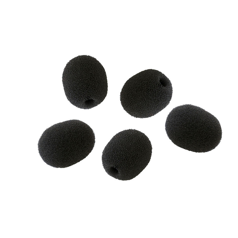 Thumbnail: Lavalier Mic Foams, Black - Pack 5