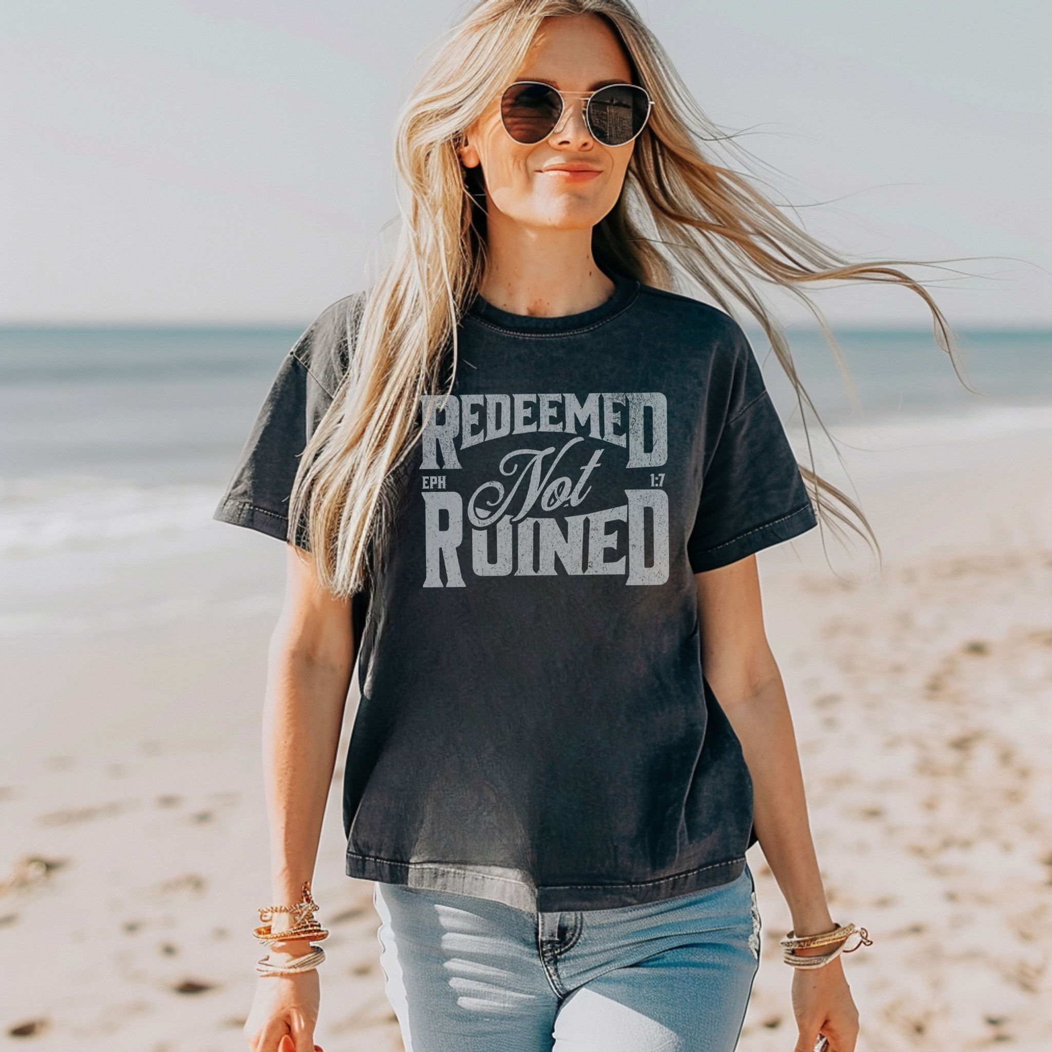 Redeemed Not Ruined v2 - Unisex Garment-Dyed T-shirt