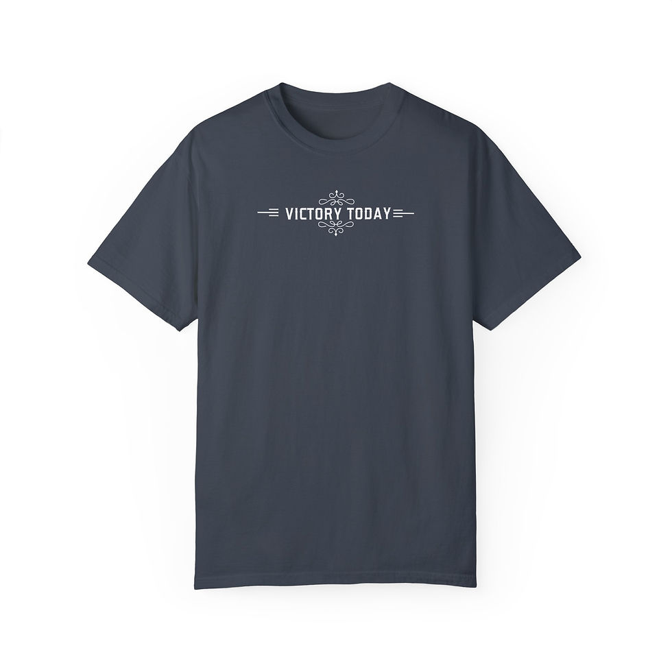Thumbnail: Today's Victory - Hope for Tomorrow Back Print - Unisex Garment-Dyed T-shirt