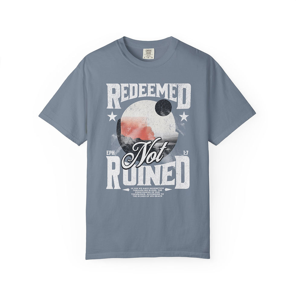Thumbnail: Redeemed Not Ruined - Unisex Garment-Dyed T-shirt