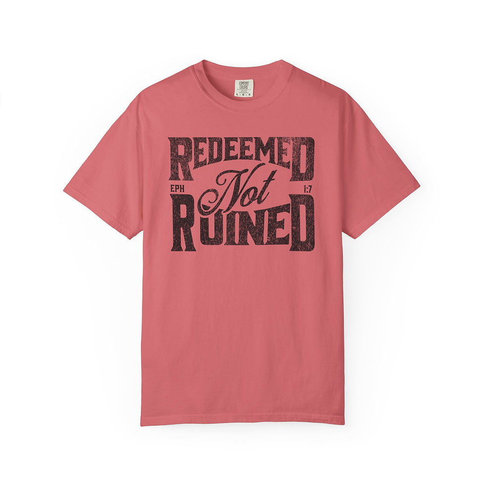 Thumbnail: Redeemed Not Ruined v2 - Unisex Garment-Dyed T-shirt