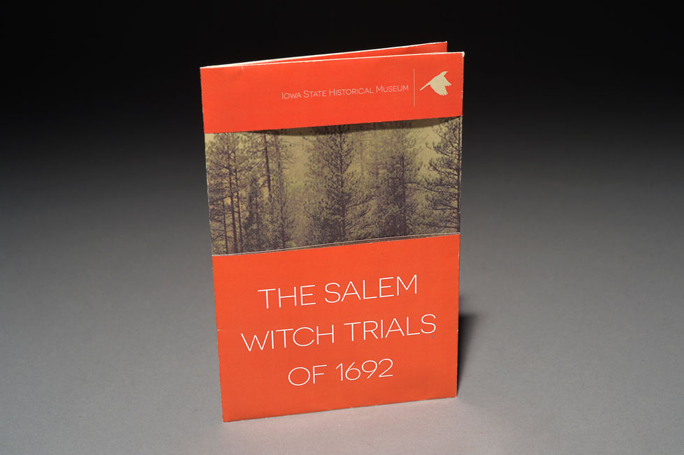 Small pamphlet - companion piece with research on the Salem Witch Trials