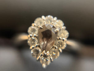 ブラウンダイヤモンド ホワイトゴールド リング 指輪 ジュエリー 貴金属 宝石 色石