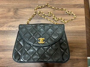 CHANEL シャネル マトラッセチェーンショルダーバッグ ラムスキン ブラック 黒