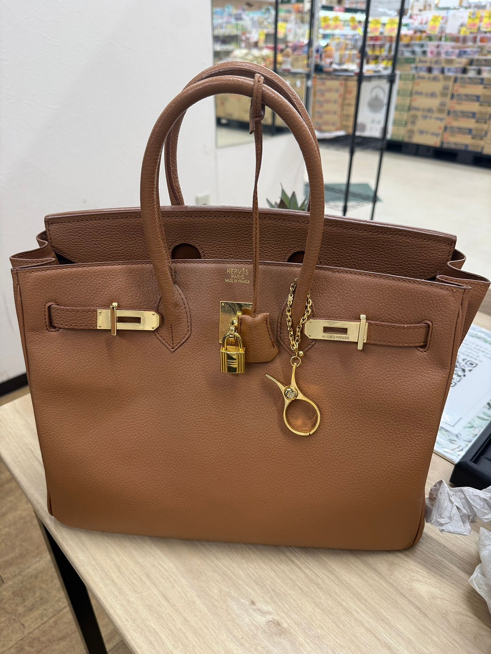HERMES エルメス バーキン ゴールド トゴ ショコラ ハンドバッグ