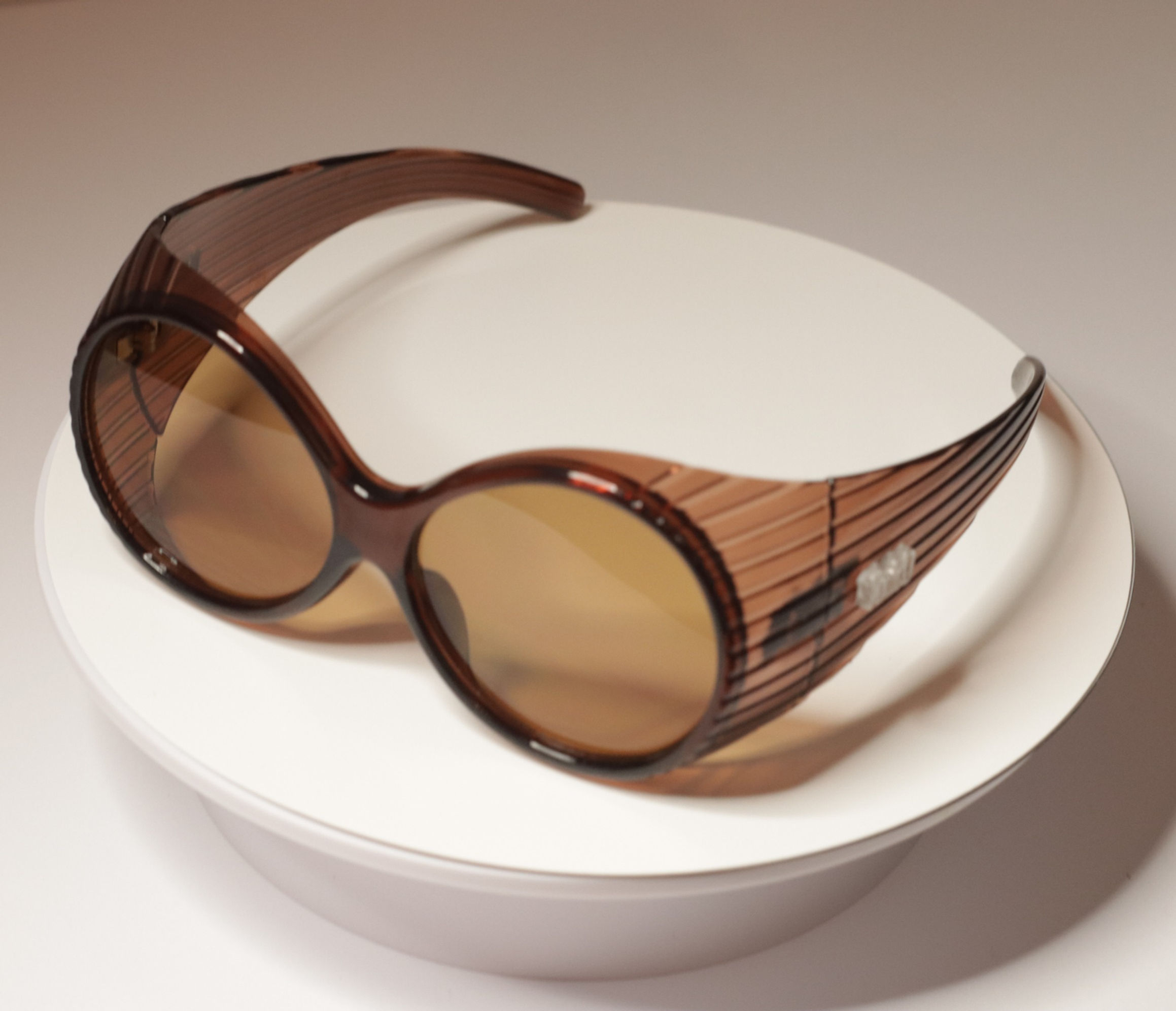 Big Willie-Cognac Oversized Sunglasses