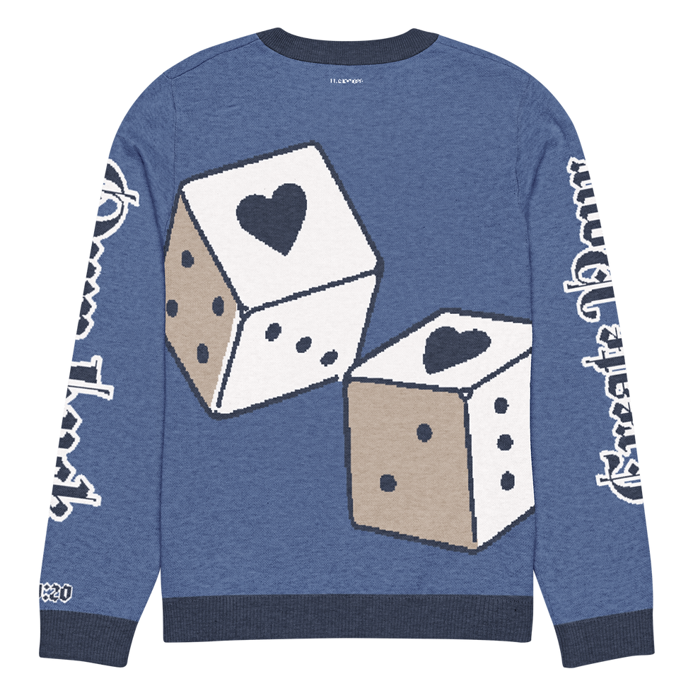 Thumbnail: Good Luck, Love Knit Crew- Blue Sapphire