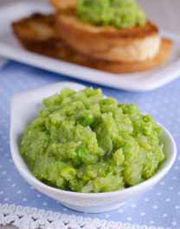 Minted Pea Spread with Chive Cream